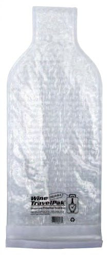 Wine TravelPak Reusable Bottle Protector, Clear