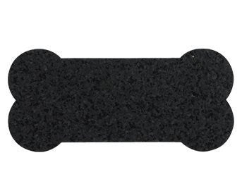 ORE Pet Recycled Rubber Skinny Bone Placemat - Black