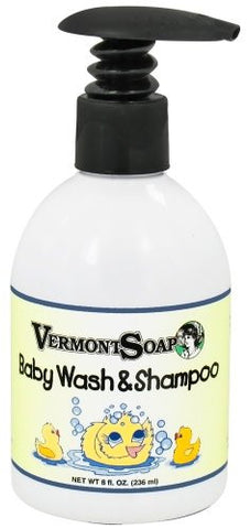 Moisturizing Bath and Shower Gel Fragrance free Baby Wash & Shampoo 8oz