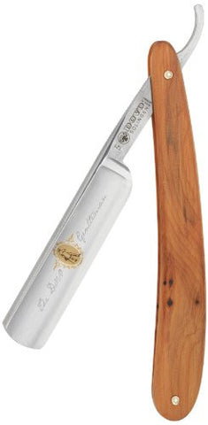 Dovo "Gentleman" Straight Razor, Yew Wood Handles, Full Hollow, Carbon Steel, 5/8" Blade