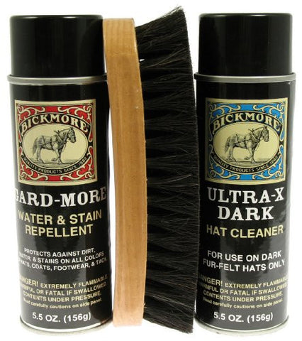 Dark Hat Care Kit- Dark Hat Clnr, Gard-More, Brush