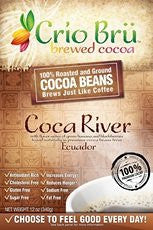 CRIO BRU Brewed Cocoa 100% Cocoa, Coca River 6/12 OZ