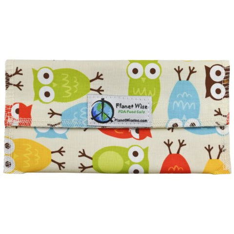 Planet Wise Sandwich and Snack Bags (Size: Snack Bag Color: Owls)