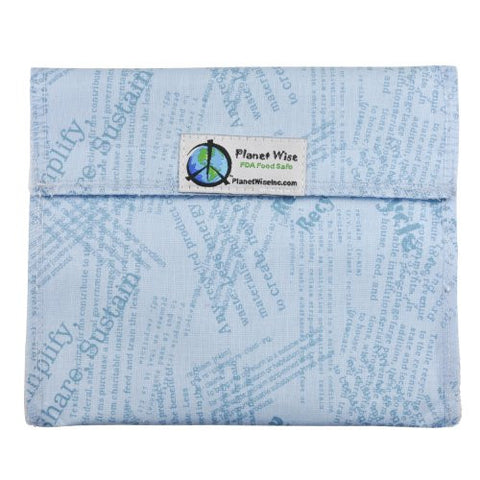 Planet Wise Sandwich and Snack Bags (Size: Sandwich Bag Color: Blue Recycle)