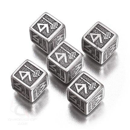 Metal D6 Dwarven Dice (set of 5)