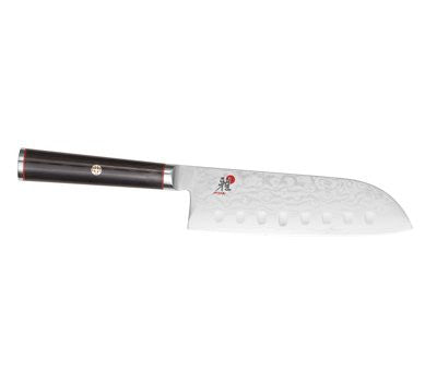 Miyabi Kaizen 5 1/2-Inch Granton Santoku Hollow Edge Knife