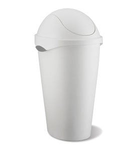 Umbra Swinger 12-Gallon Swing-Top Waste Can, White
