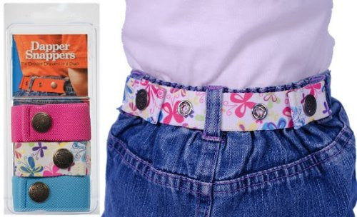 Dapper Snapper Baby & Toddler Adjustable Belt 3 Pack ~ Hot Pink, Butterflies & Turquoise
