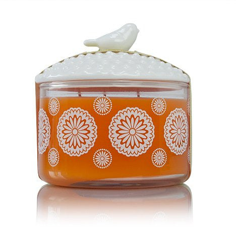 Thymes Mandarin Coriander Candle with Bird Lid