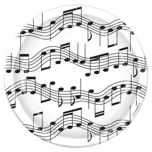 Music Notes Paper Plates