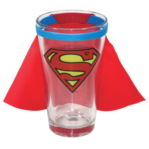 Superman Caped Logo Pint Glass - 16 Oz.