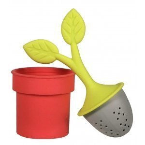 Tea Leaves Tea Infuser (Colors vary - red or green)