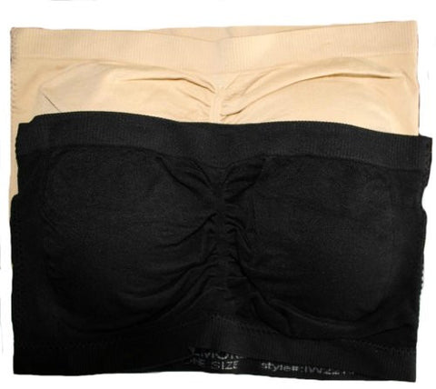 Anenome Women's Strapless Seamless Bandeau Padding (2 or 4 pack)