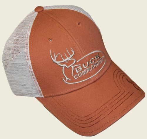 BUCK COMMANDER ~ ORANGE MESH FITTED ~ DEER HUNTING HAT