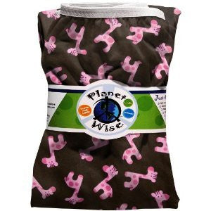 Planet Wise Diaper Pail Liner (Color: Pink Giraffe)