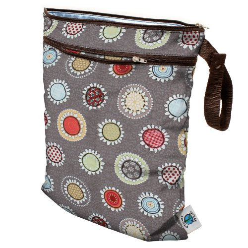 Planet Wise Wet/Dry Diaper Bag (Color: Funky Flowers)