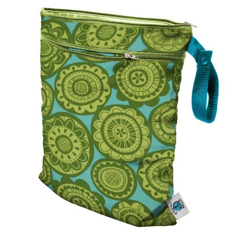 Planet Wise Wet/Dry Diaper Bag (Color: Lime Sommersaults)