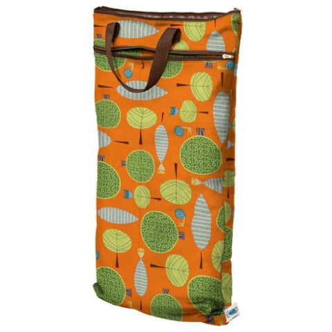 Planet Wise Wet/Dry Diaper Bag - Orange Woods