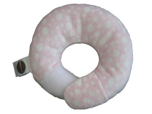 BabyMoon Pillow - For Flat Head Syndrome & Neck Support (Minky Pink Dot Cuddle)