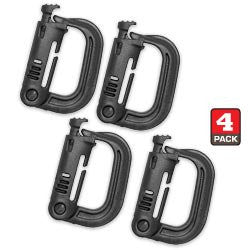 GRIMLOC Locking D-Ring (Pack of 4) (Black)