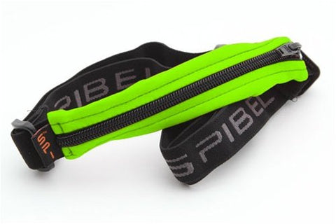 SPIBELT Adult Belt - Lime Green Fabric/Black Zipper