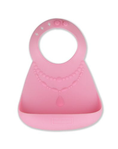 Baby Bib,Silicone,   (Color: Pink)