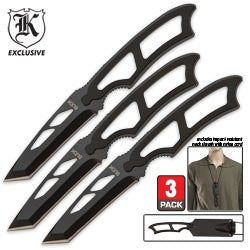 Fury Tactical SLIM Neck Knife 6.5" Sheath Inc