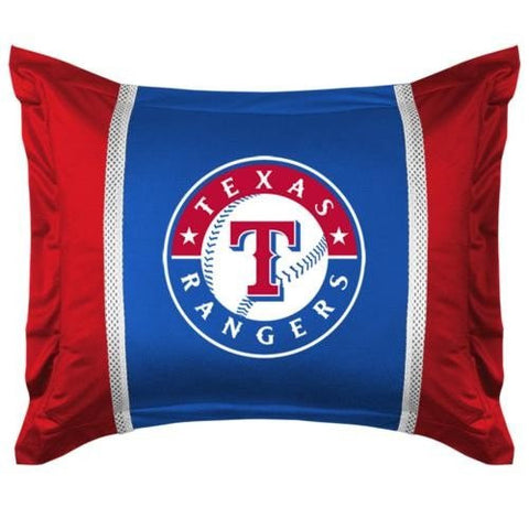 SIDELINES SHAM Texas Rangers  - Color Bright Blue - Size Stan