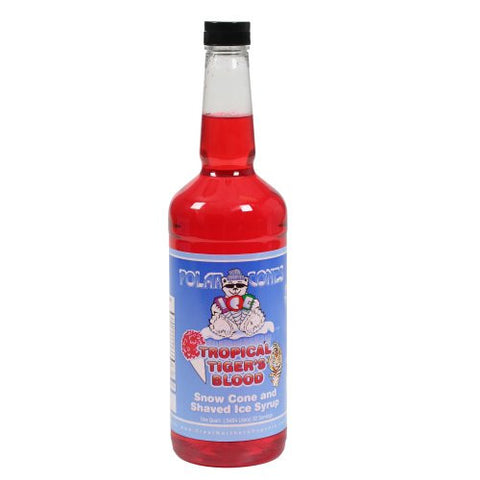Tropical Tigers Blood Snow Cone Shaved Ice Syrup -Quart