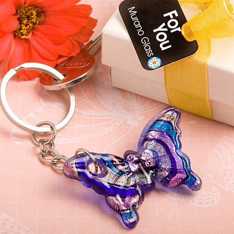 Murano Glass Collection Butterfly Keychain