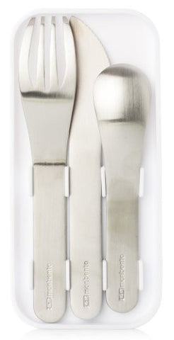 monbento nomad cutlery set - white