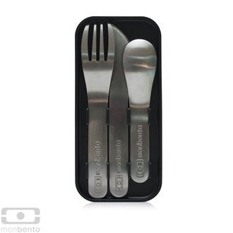 monbento nomad cutlery set - black