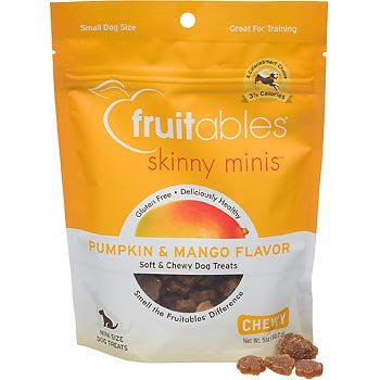 5 oz  FRUITABLES SKINNY MINIS DOG TREATS PUMPKIN & MANGO