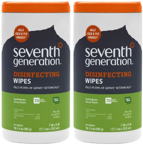 Seventh Generation Disinfecting Wipes, 70 ct-2 pack