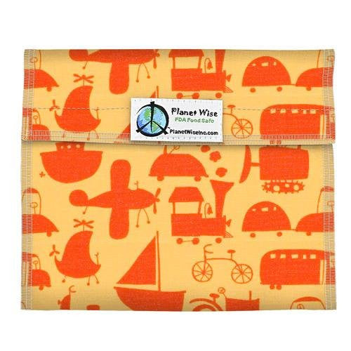 Planet Wise Sandwich and Snack Bags (Size: Sandwich Bag Color: Red Ride On! Shadow)