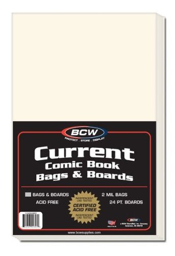 (50) Current Comic Assembled Bags & Boards (Standard Size)