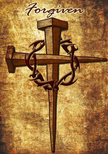 Forgiven - Standard Size 28 Inch X 40 Inch Decorative Cross Flag