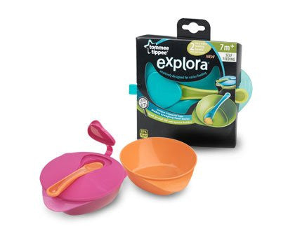 Tommee Tippee 2-pack Explora Easy Scoop Bowls with Spoon - (boy)