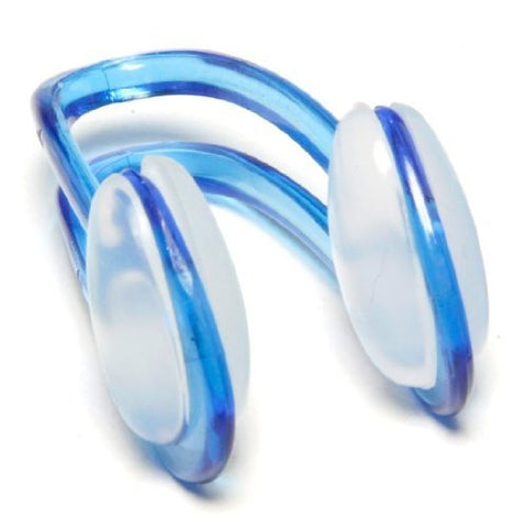 Water Gear PVC Nose Clip - Blue with clear pads