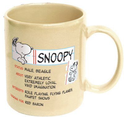 Peanuts Snoopy Profile Ceramic Mug