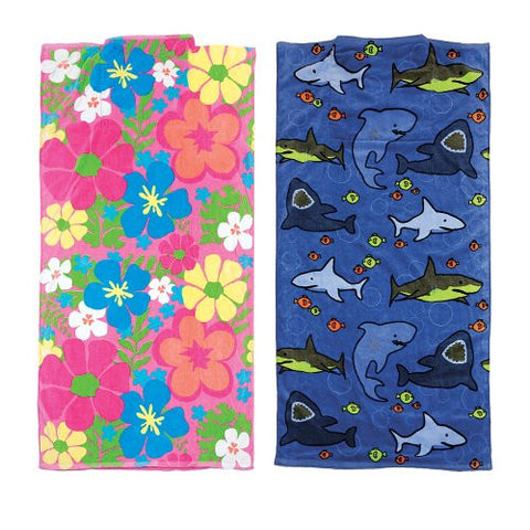 Kids' Sun Smarties Beach Towel in a Bag FLORAL