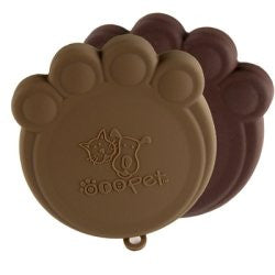 Set of 2 Pet Food Can Covers Paw Shaped Storage Lids (Color: Black & Grey)
