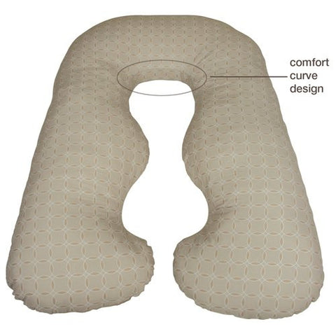 Leachco Back N Belly Chic Body Pillow Replacement Cover - Taupe Rings