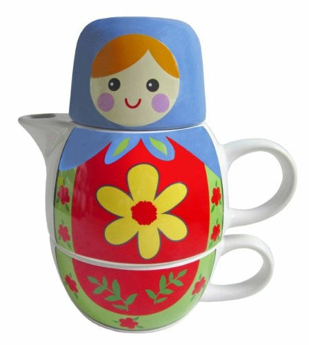 Streamline Nesting Dolls Tea for Two Set - Blue