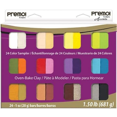 premo! Sculpey Multipack ‐‐ Sampler Pack, 24 x 1 oz