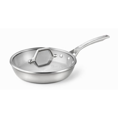 Calphalon AccuCore Stainless Steel Skillet with Cover, 10-Inch