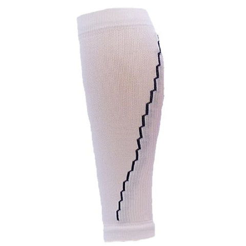 Solid Compression Leg Sleeves, Small/Medium, White/Black