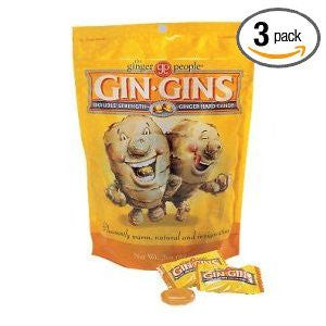 90505 Gin Gins Double Strength Hard Ginger Candy 3 oz