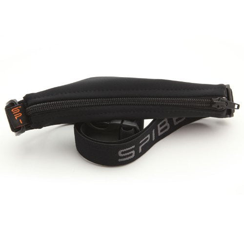SPIbelt Adult's SPIbelt, Black Fabric/Black Zipper/Logo Band, Inner Mesh Pocket