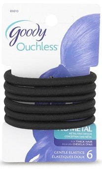 Womens Ouchless Jumbo Thick Black Elastics